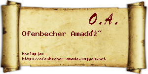 Ofenbecher Amadé névjegykártya